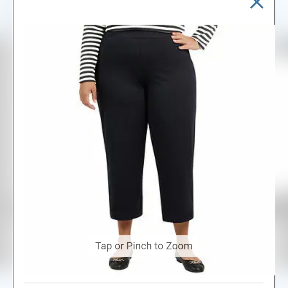 Lands' End Women's Shore Comfort Stretch Knit Carpi Pants Pull On nwt - Picture 3 of 4